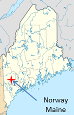 Map Location Norway Maine